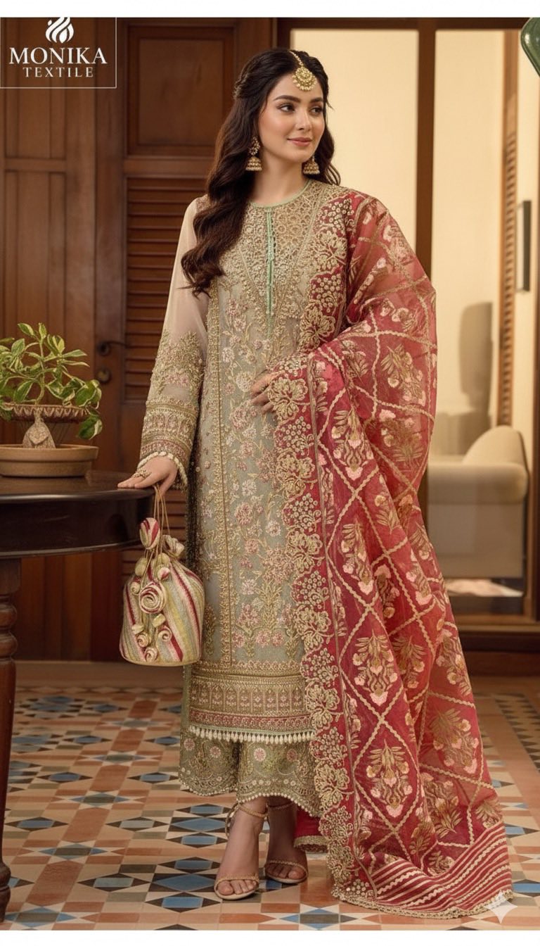 ORGANZA THREE PIECE SUIT