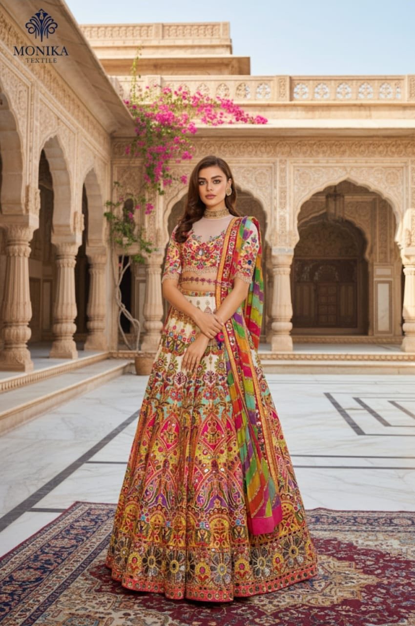SHEESH MAHAL LEHANGA 6.5 YARDS