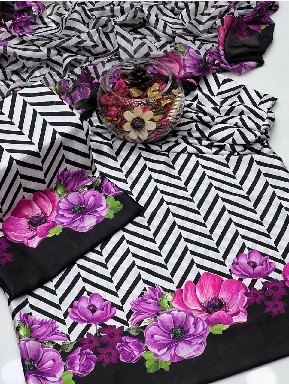 SHAMOSE SILK THREE PIECE DRESS