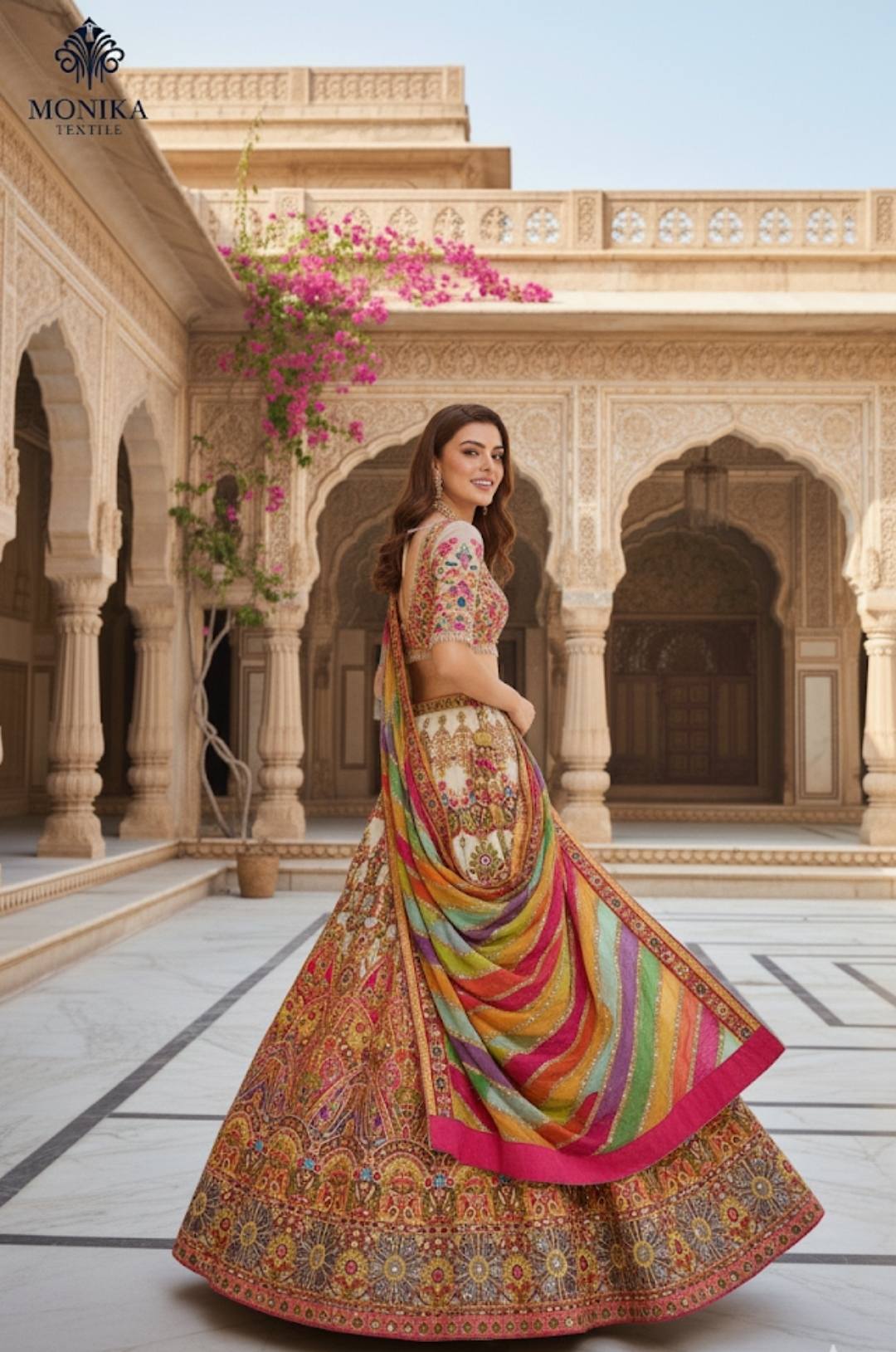 SHEESH MAHAL LEHANGA 6.5 YARDS