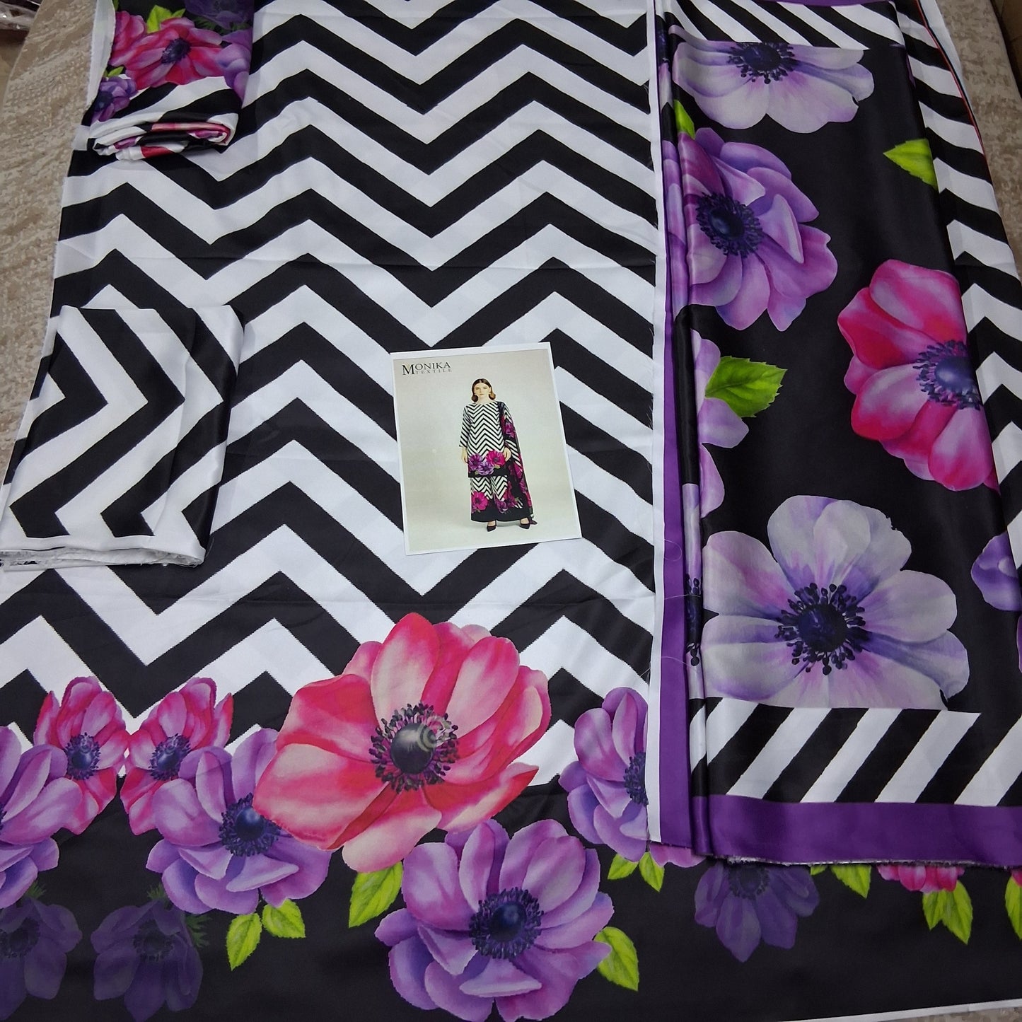 SHAMOSE SILK THREE PIECE DRESS