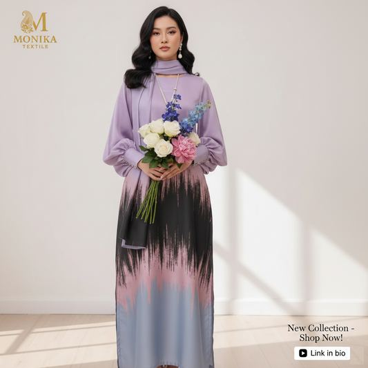 MULTI LALIAC SILK DRESS